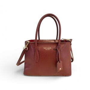 Kate Spade New York Burgundy Leather Satchel Crossbody Purse